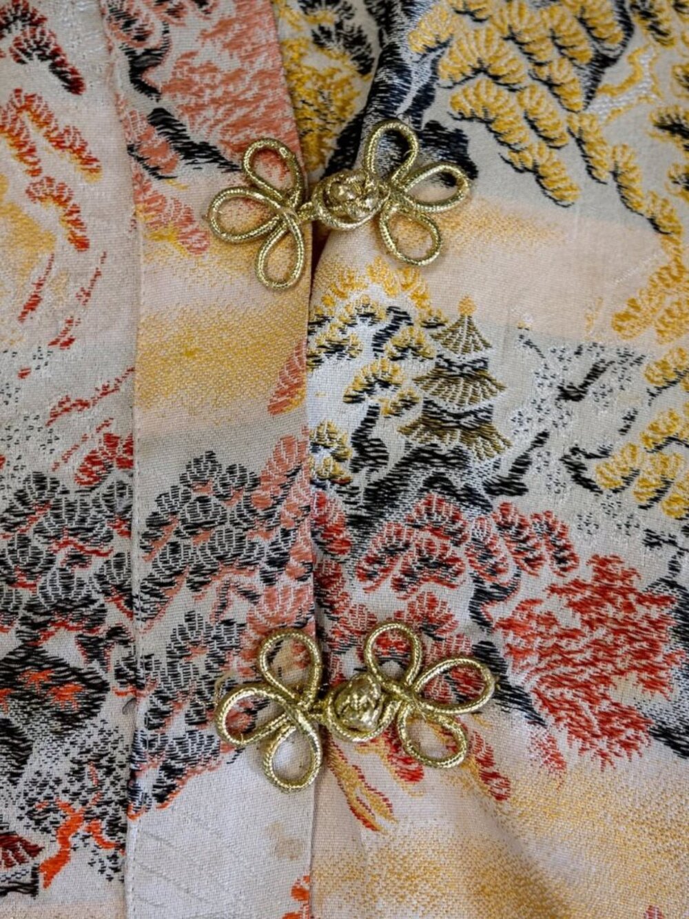Vintage Silk Brocade Haori Jacket * Modern L–XL - Picture 5 of 11